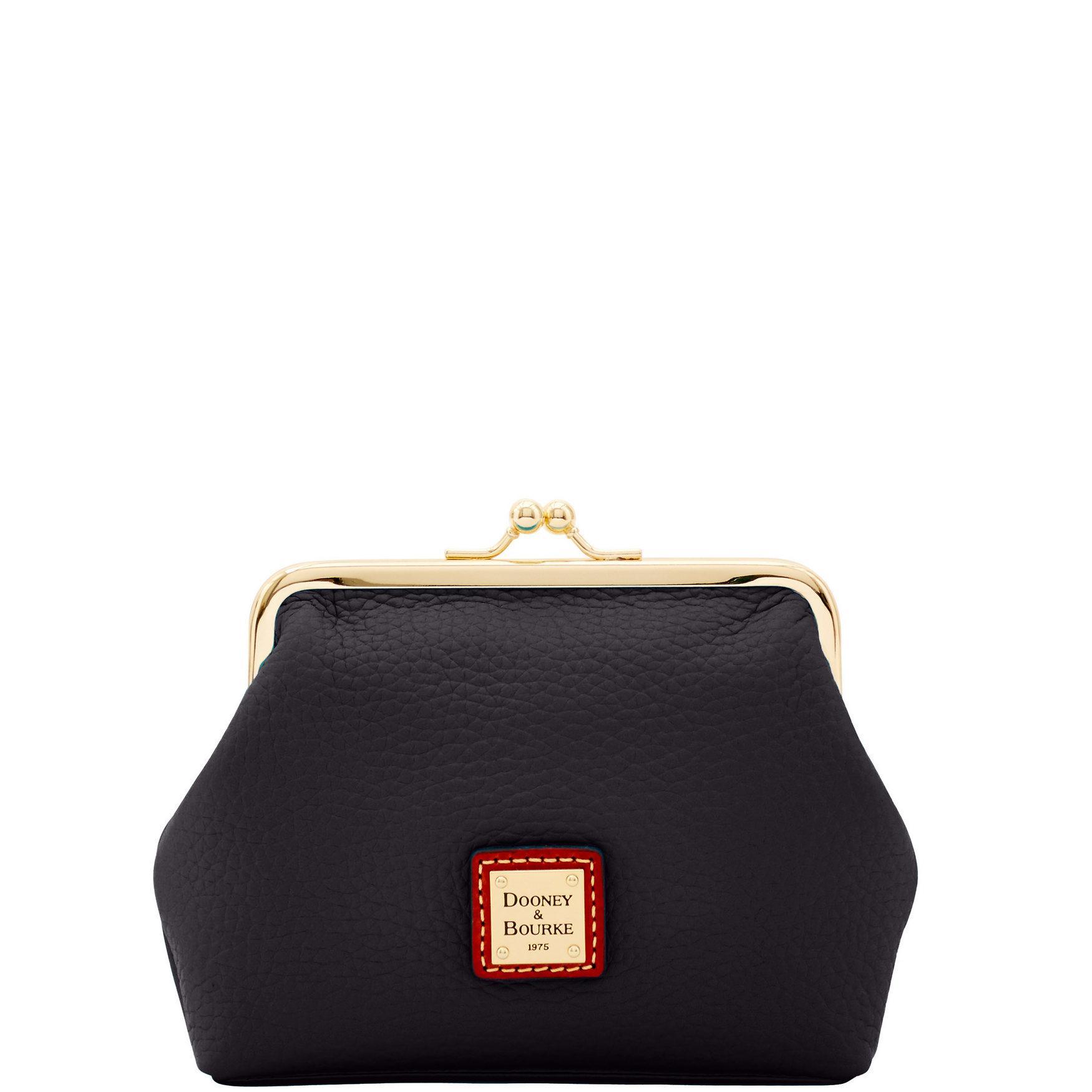 Dooney & Bourke Womens Pebble Grain Large Framed Purse in Blush, Leather Product Image