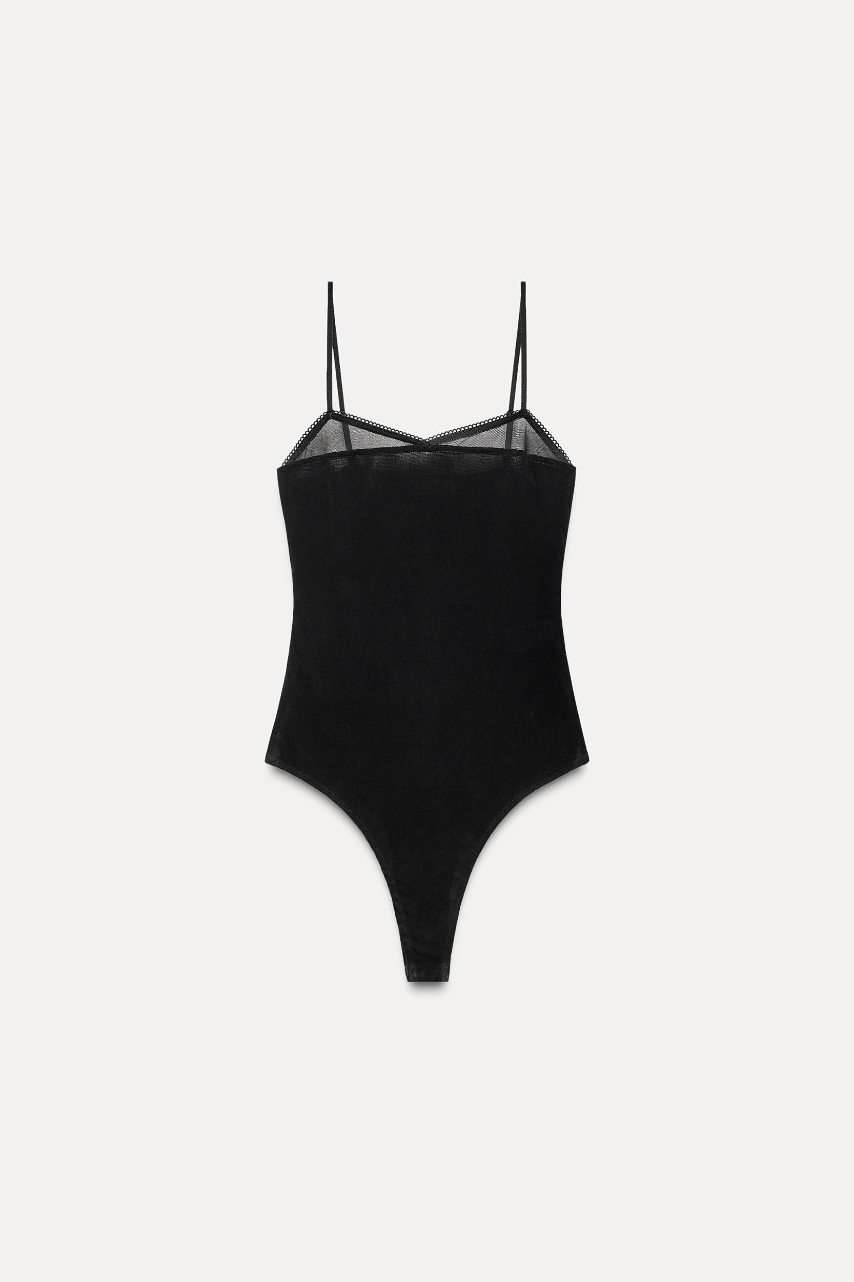 LACE VELVET BODYSUIT Product Image