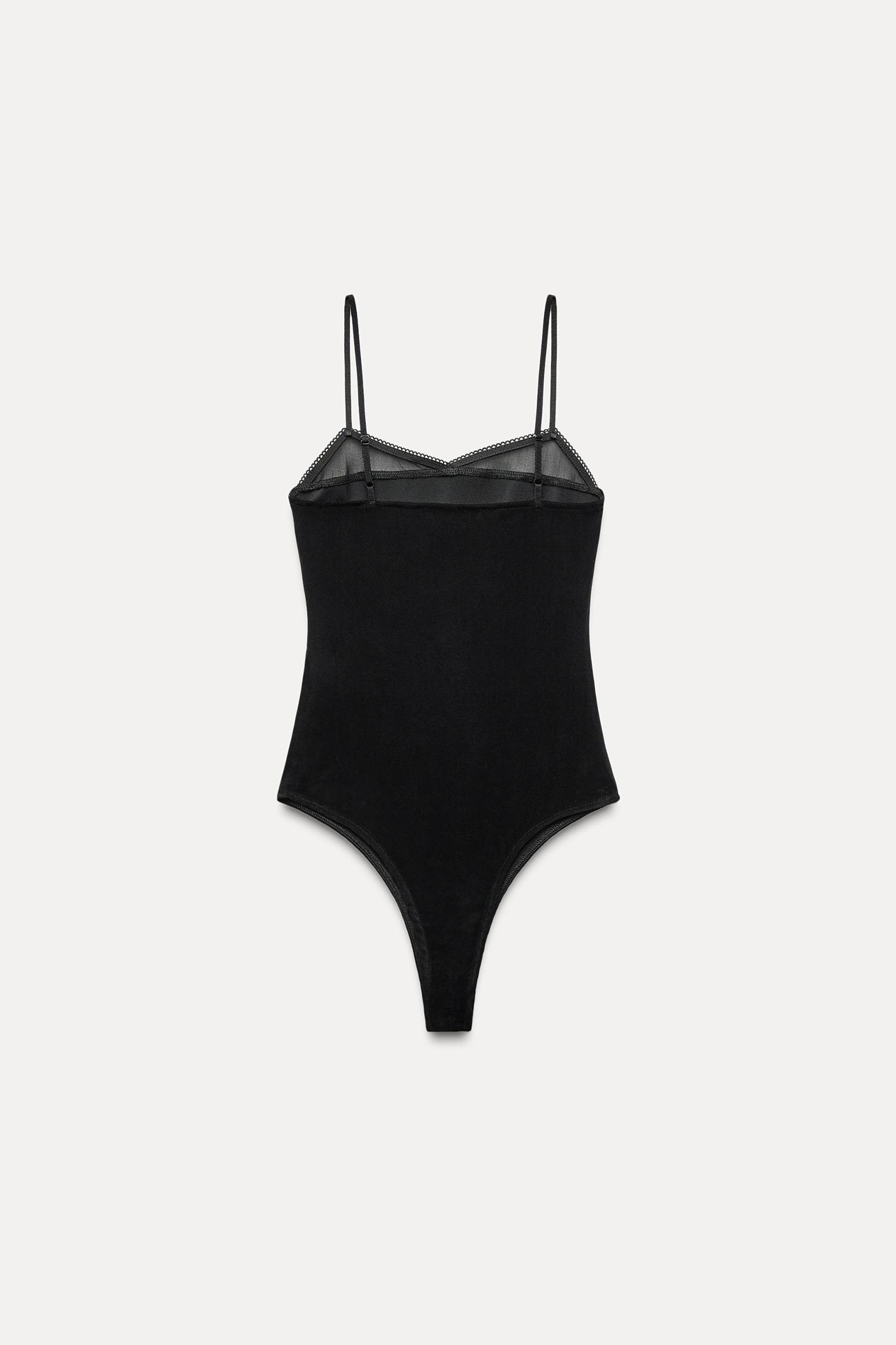 LACE VELVET BODYSUIT Product Image