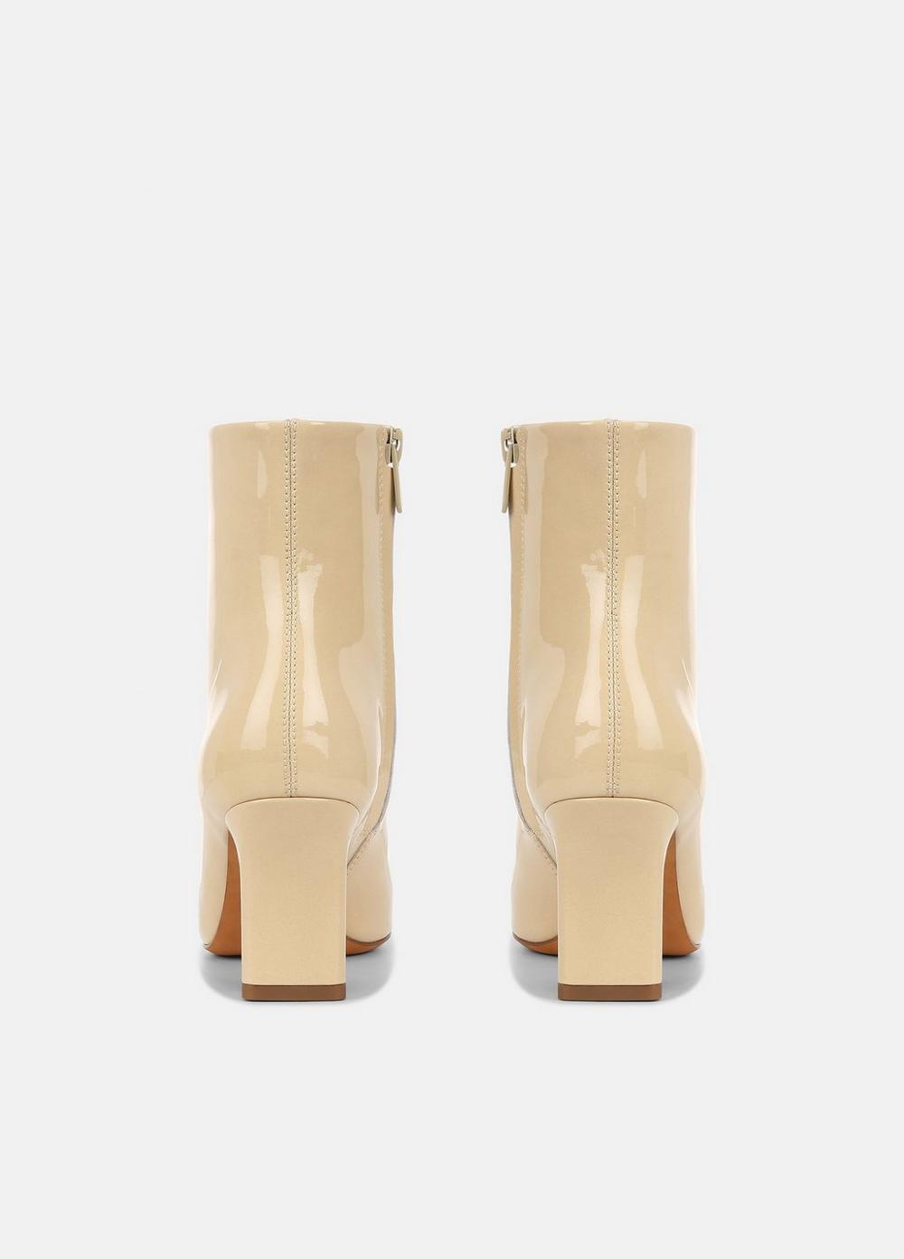 Womens Charli Patent Leather Ankle Boot, Macadamia Beige, Size 9.5 Vince Product Image