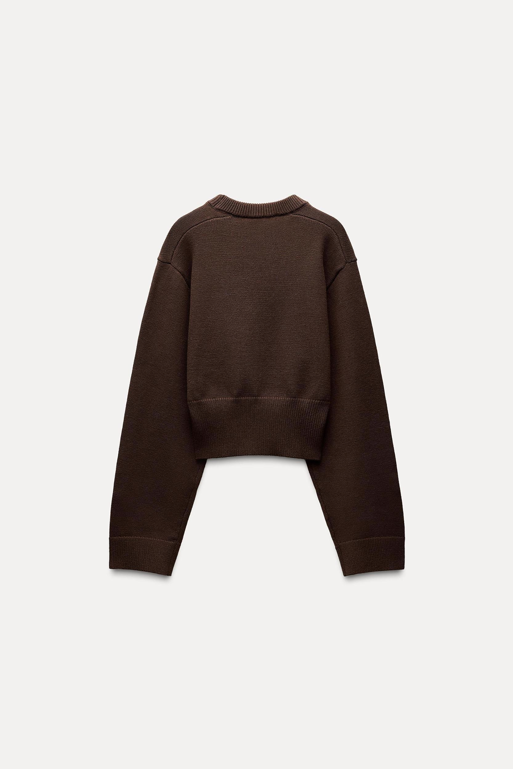 BASIC KNIT WIDE SLEEVE SWEATER Product Image