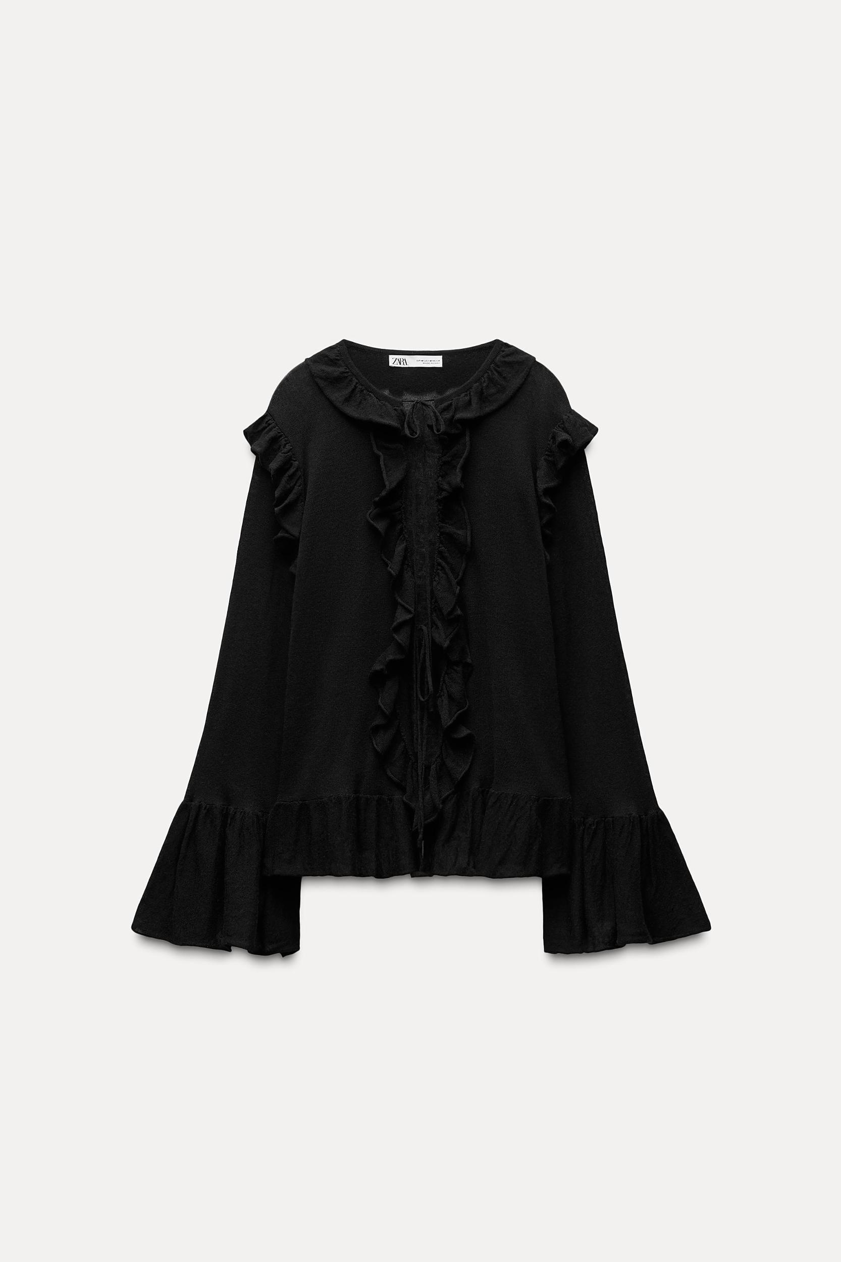 100% WOOL RUFFLED JACKET Product Image