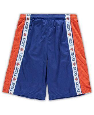 Men's Fanatics Branded Royal/Orange New York Knicks Big & Tall Tape Mesh Shorts, Size: XLT, Blue Product Image