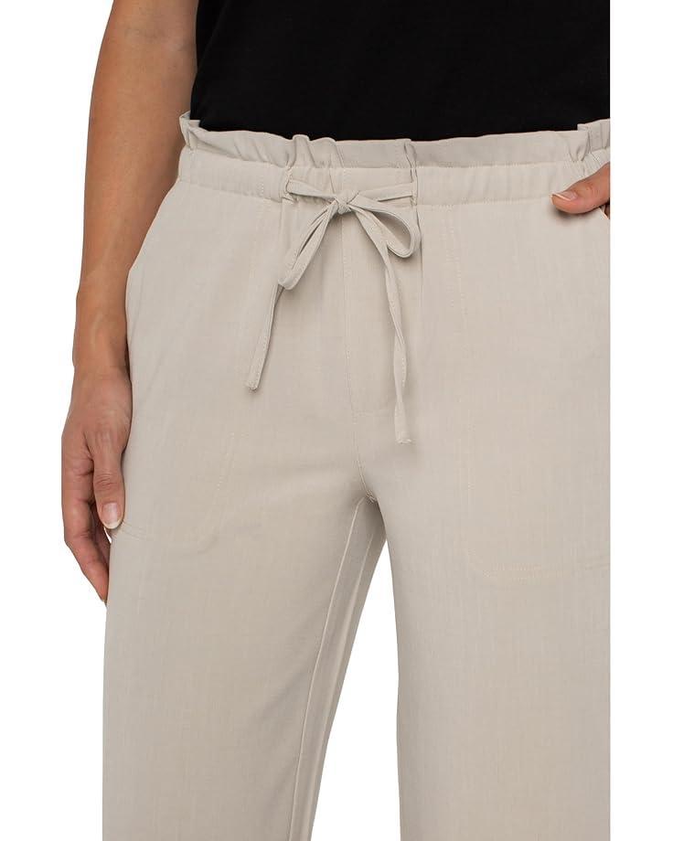 Mid-Rise Crop Wide Leg Tech Pants Product Image