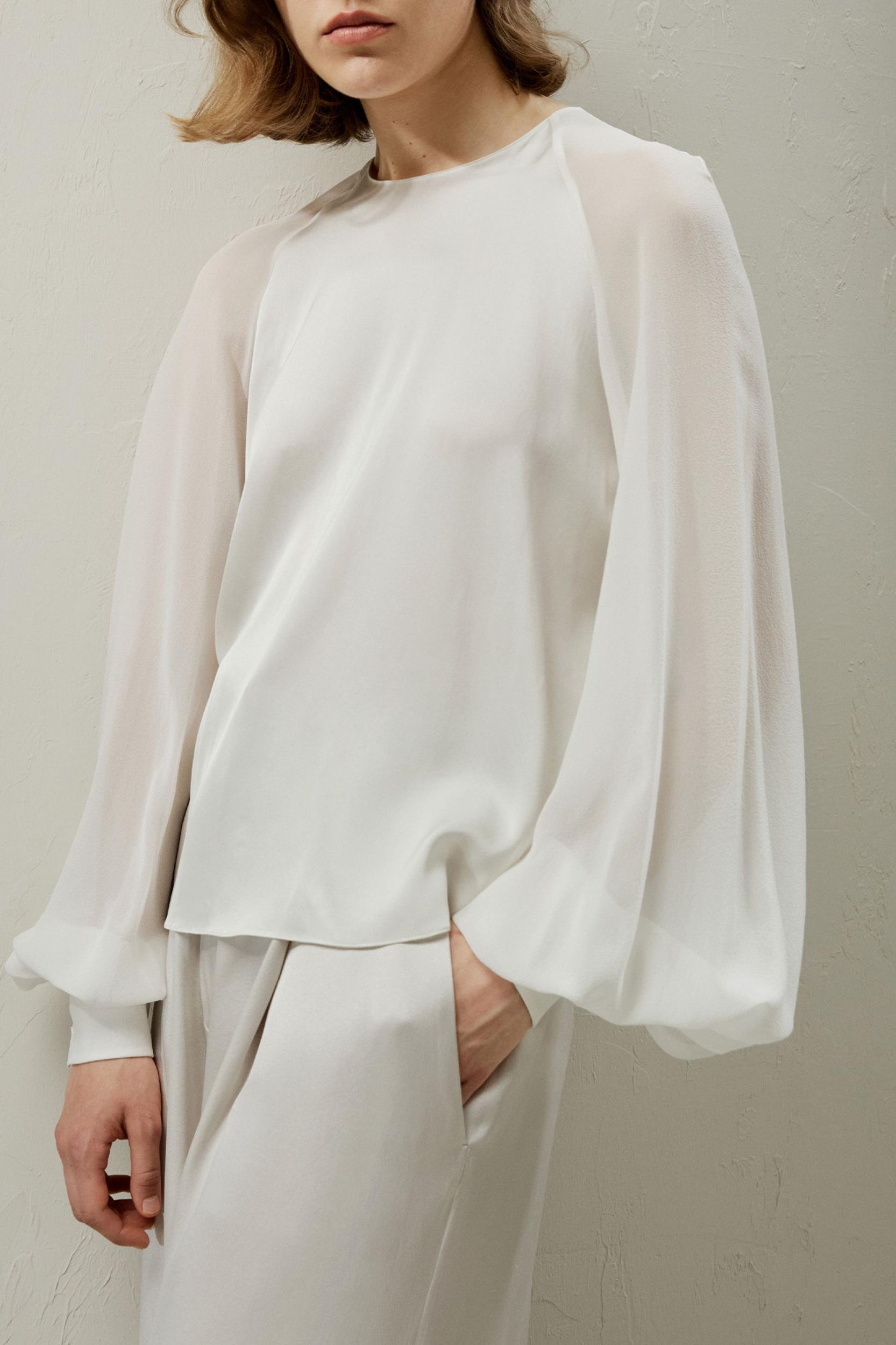 Silk Blouse with Raglan Sleeves Product Image