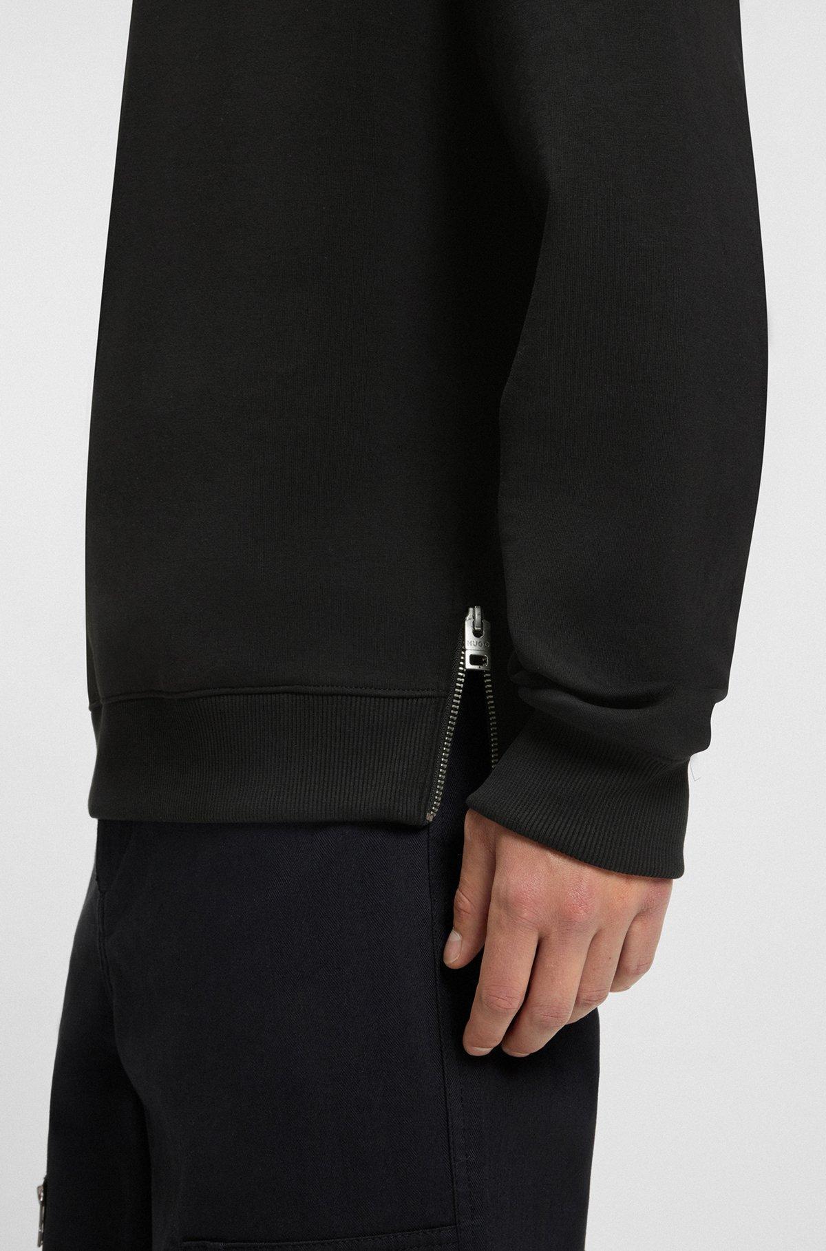 HUGO - Sweatshirt with stacked logo - Black Product Image