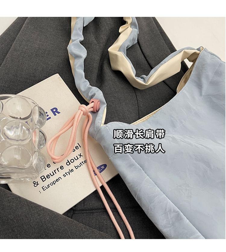 Ruched Strap Faux Leather Tote Bag Product Image