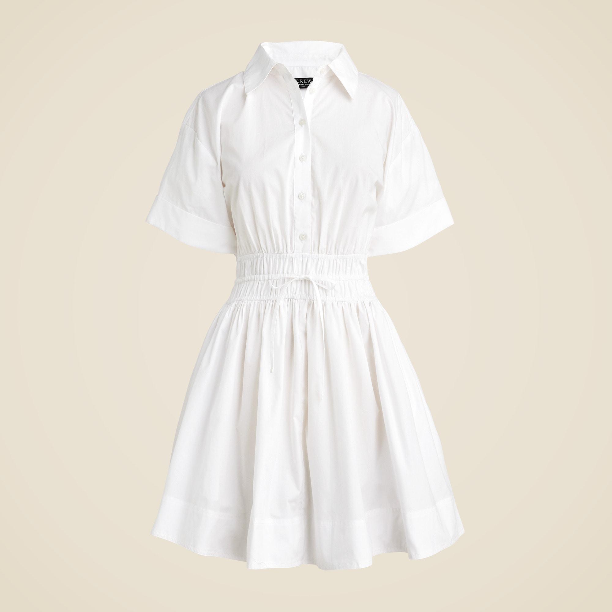 Elena mini shirtdress in cotton poplin Product Image
