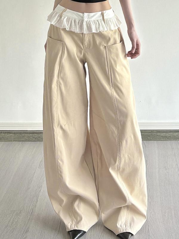 Lace Cargo Pants Product Image