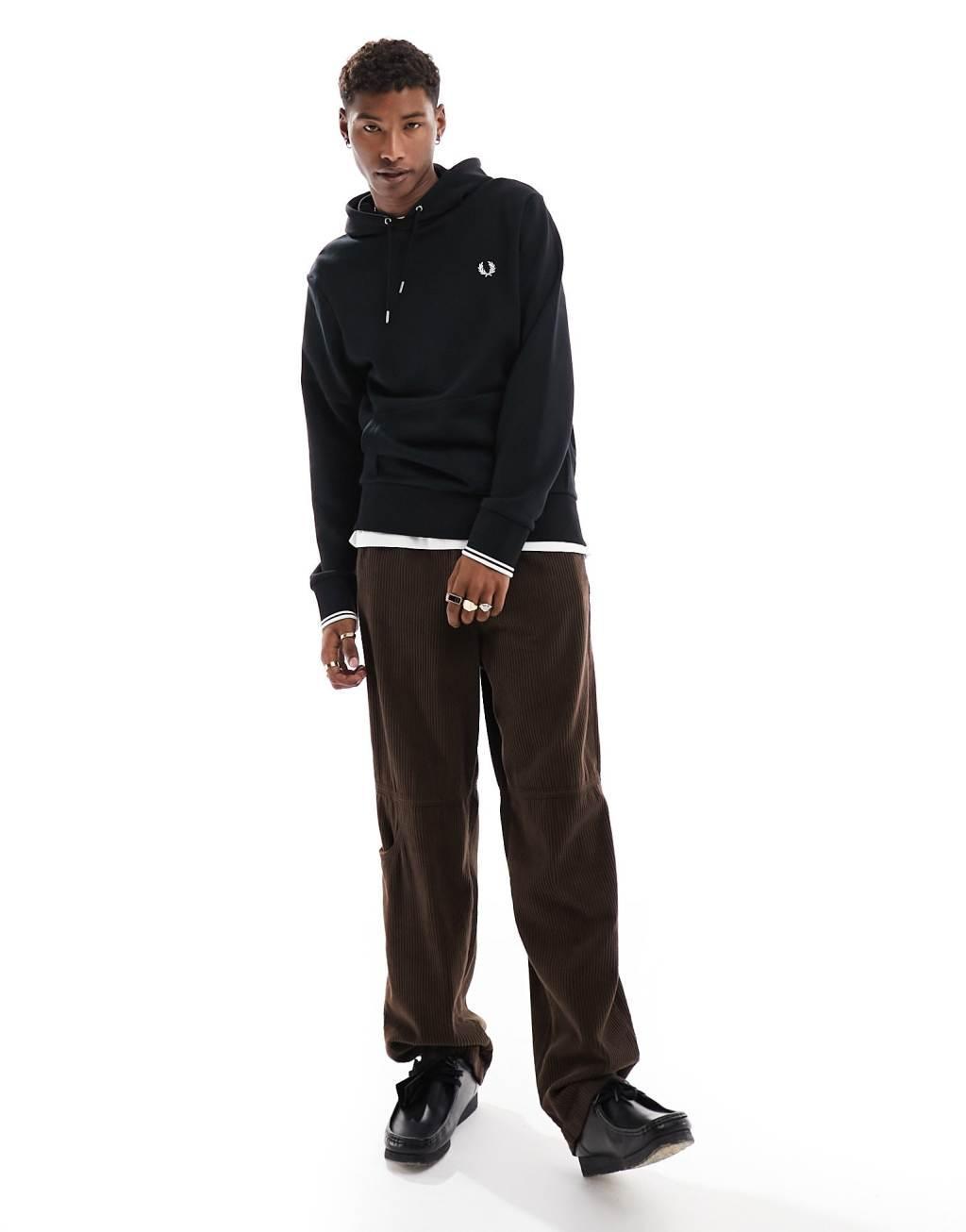 Fred Perry hoodie in black Product Image