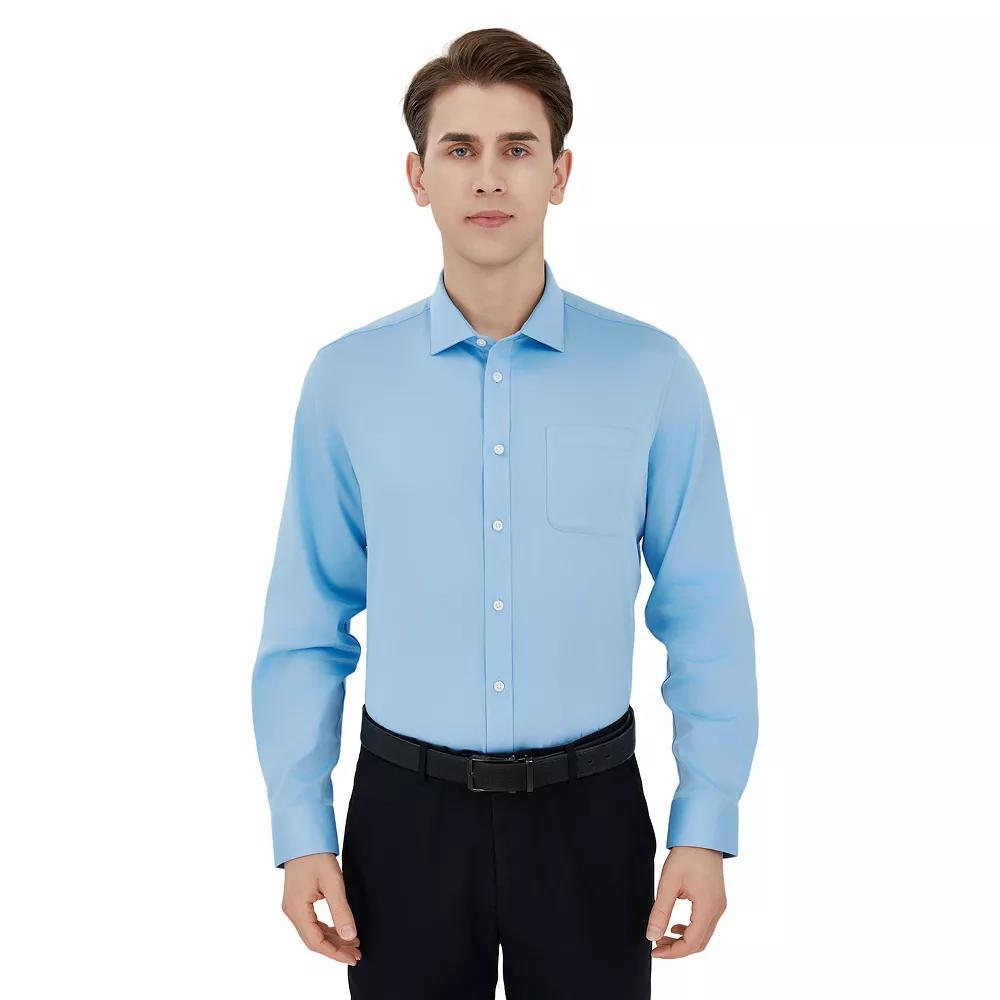Men's Savile Row Classic Fit Sateen Dress Shirt, Size: XL-36/37, Bay Blue Product Image