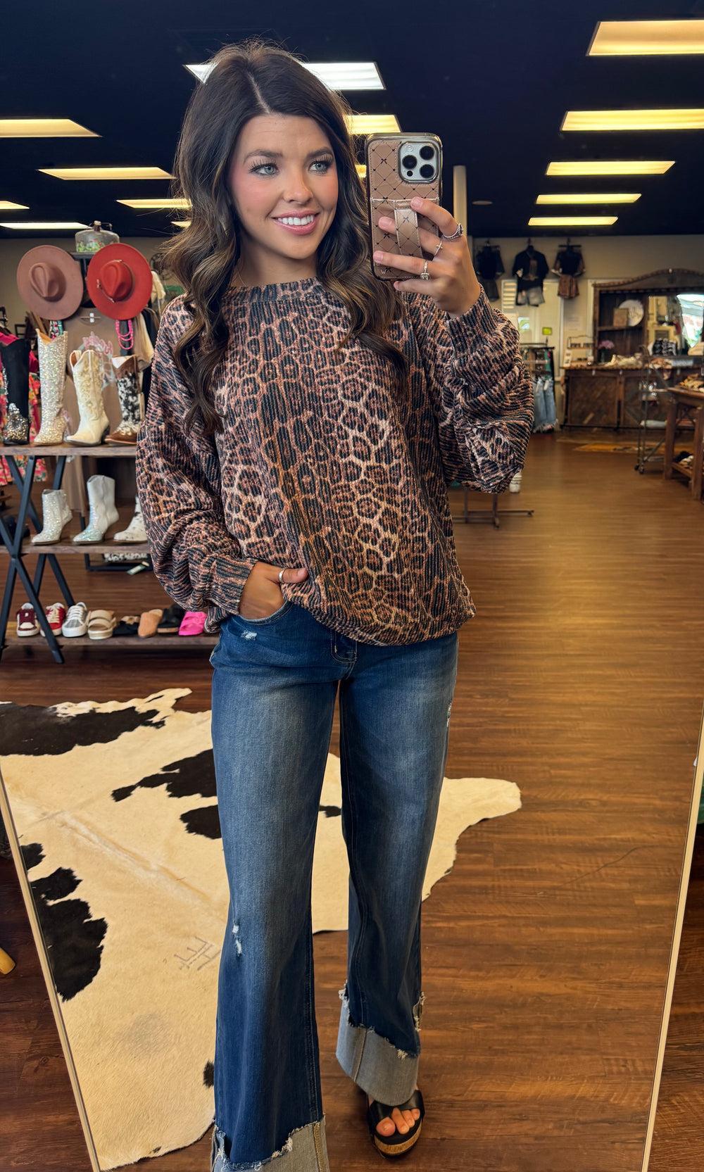 Sterling Kreek Hear Me Roar Sweater Top Product Image