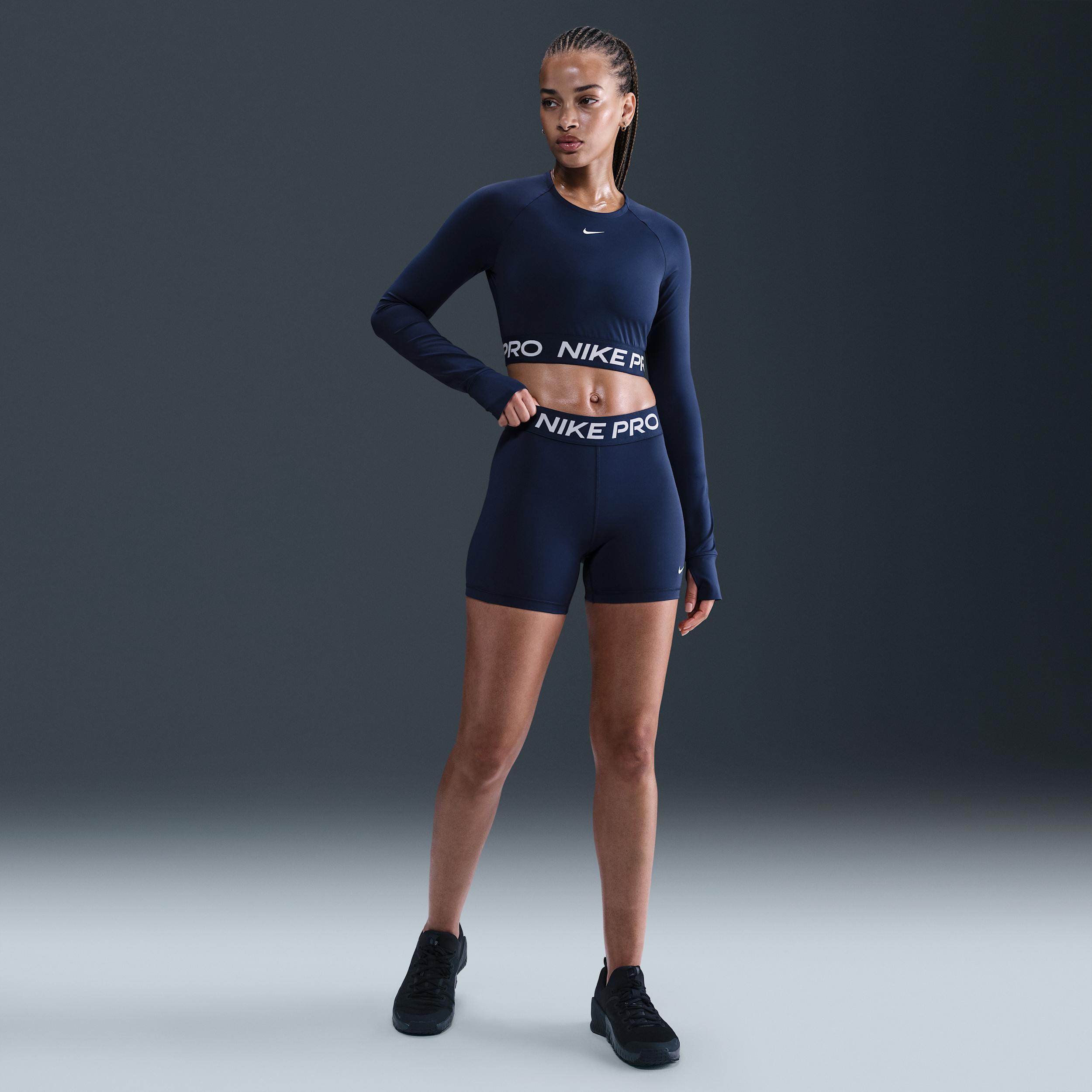 Women's Nike Pro Dri-FIT Cropped Long-Sleeve Top Product Image