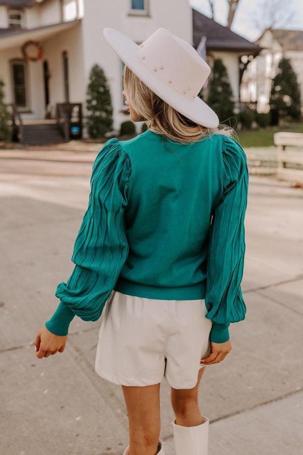 Act Out Of Love Top In Hunter Green Product Image
