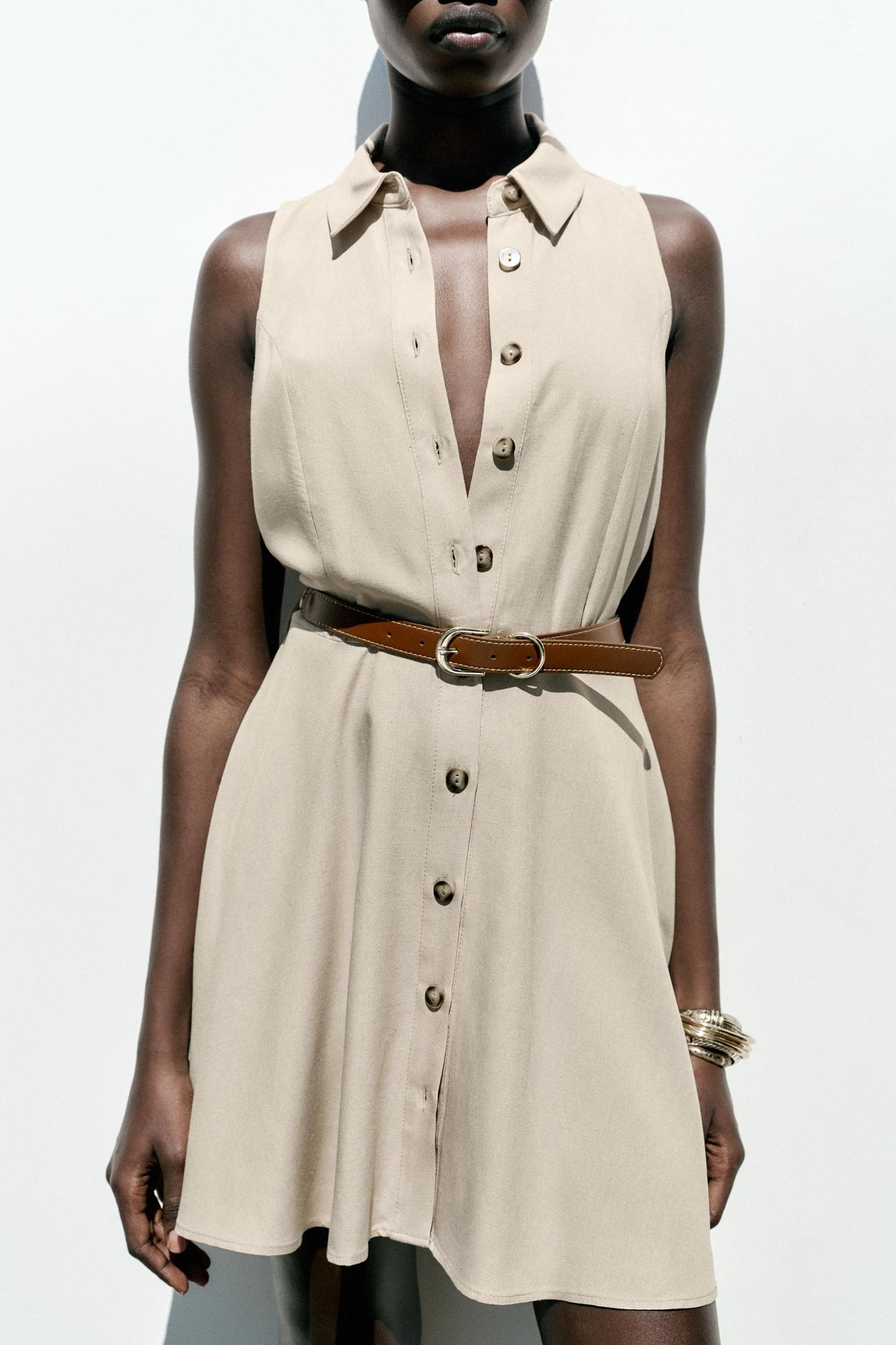 BELTED MINI DRESS Product Image