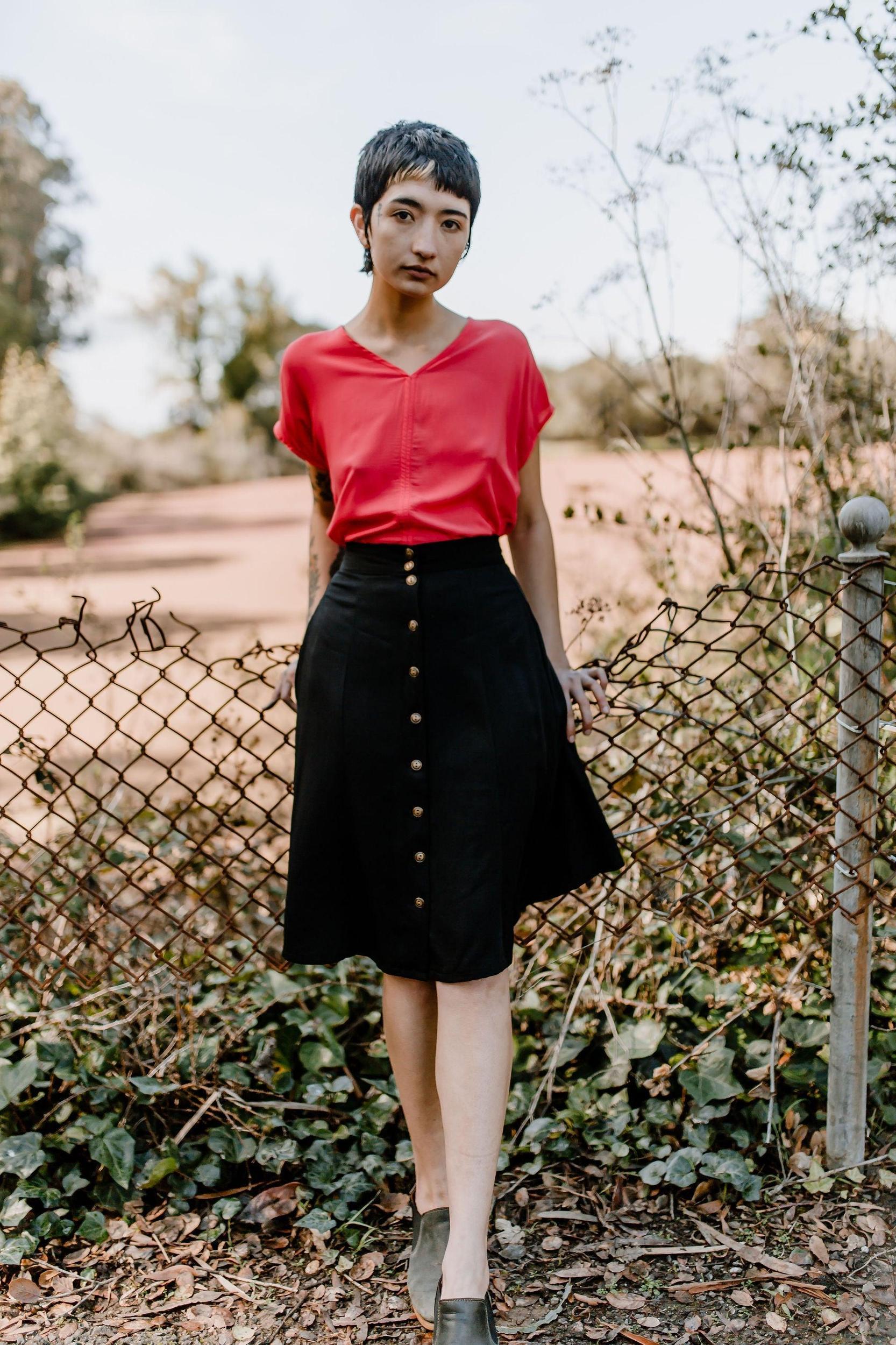 Dolman Top in Electric Coral Product Image