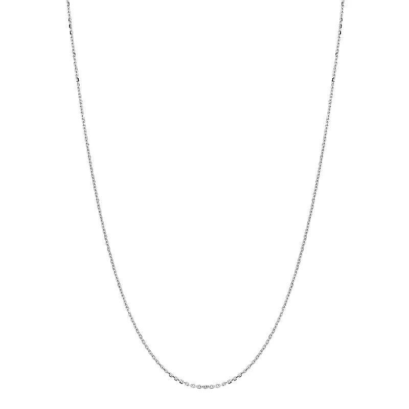 Sterling Silver Cable Chain Necklace - 16-in., Women's, Rhodium Product Image
