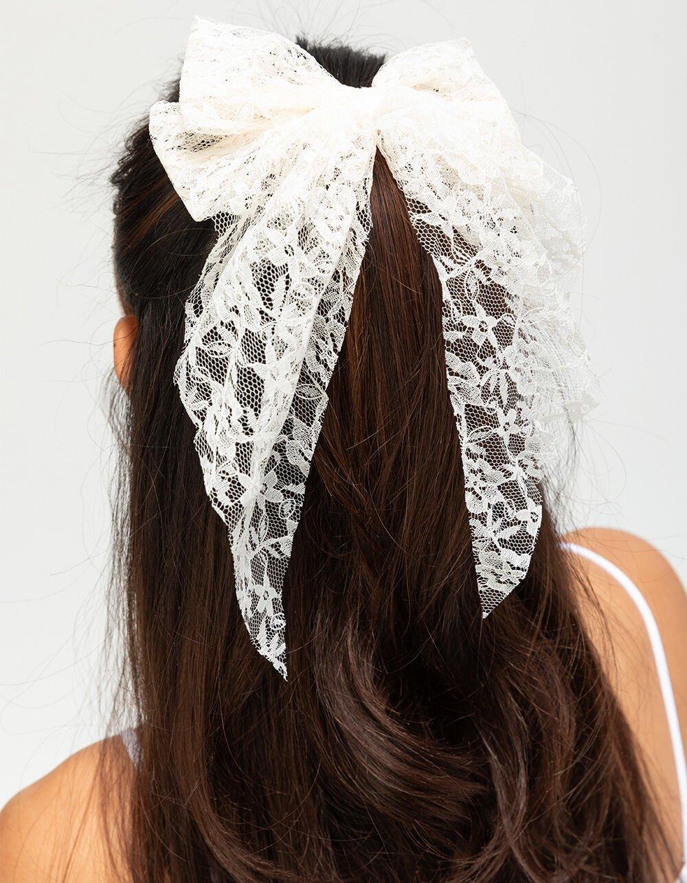 FULL TILT Oversized Lace Bow Clip Product Image