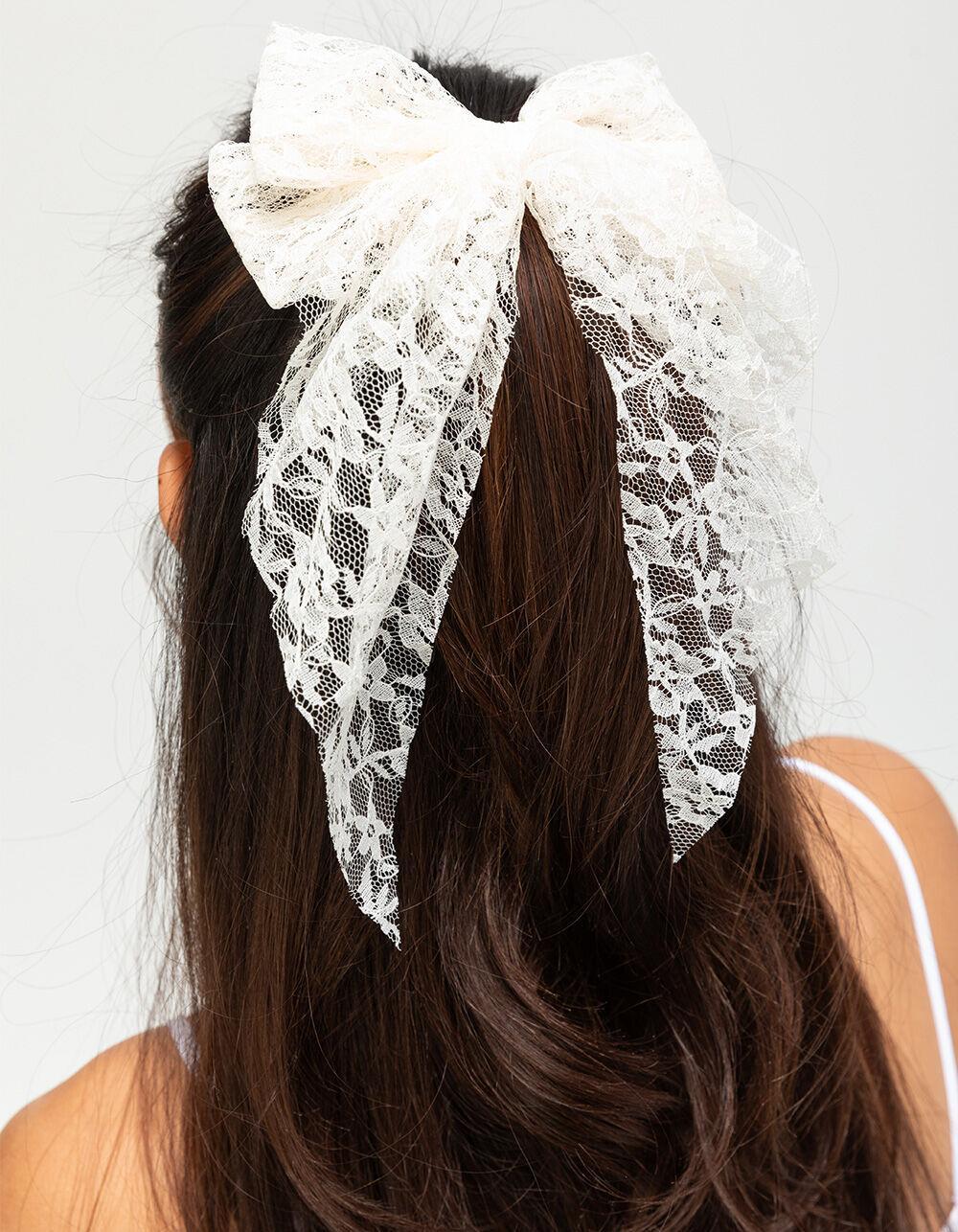 FULL TILT Oversized Lace Bow Clip Product Image