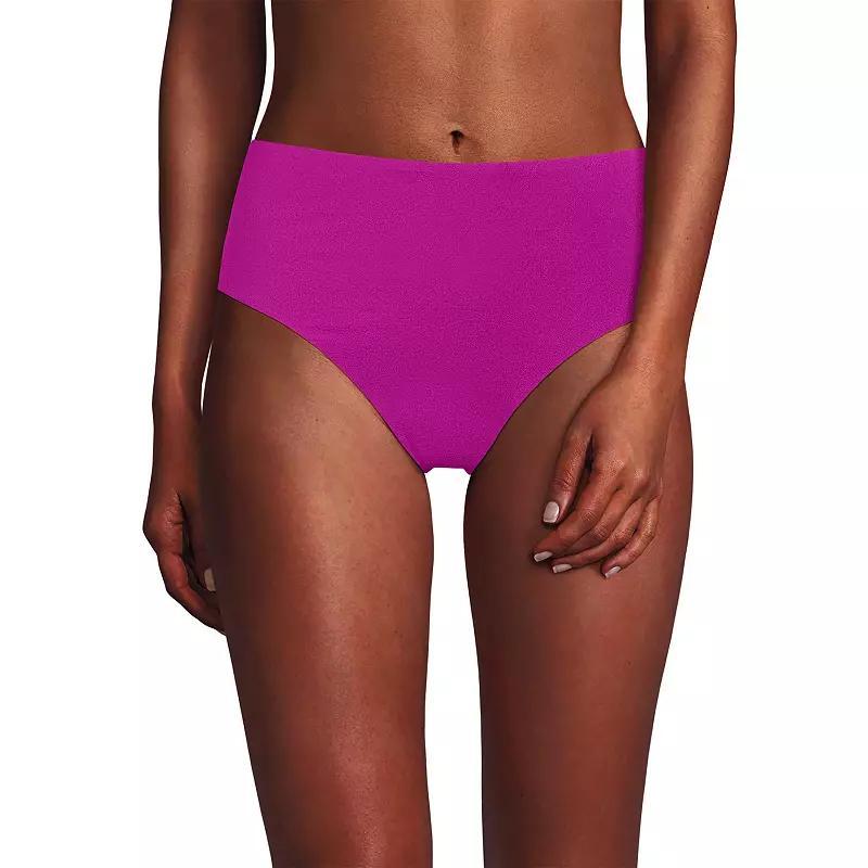 Women's Lands' End Mid Rise Bikini Swim Bottoms, Size: 12, Deep  Blue Product Image