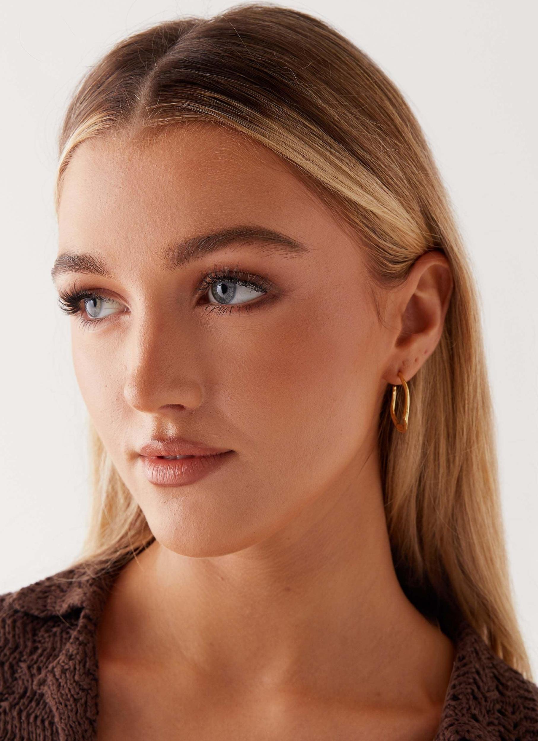 Etta Hoop Earrings - Gold Product Image