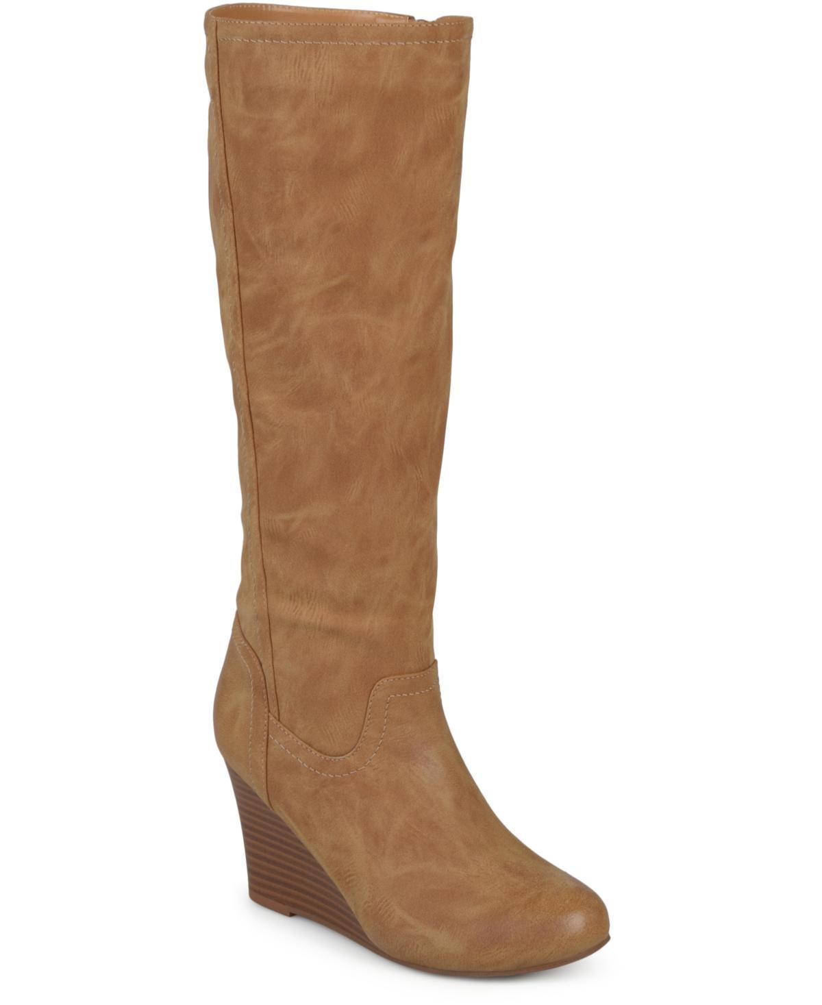 Journee Langly Women's Wedge Knee High Boots, Girl's, Size: 9 Wc Product Image