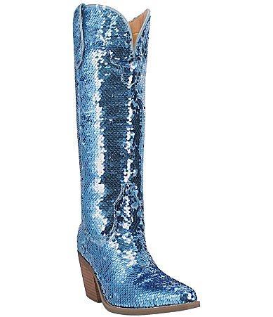 Women's Dingo Dance Hall Queen Tall Western Boots, Size: 10, Purple Product Image