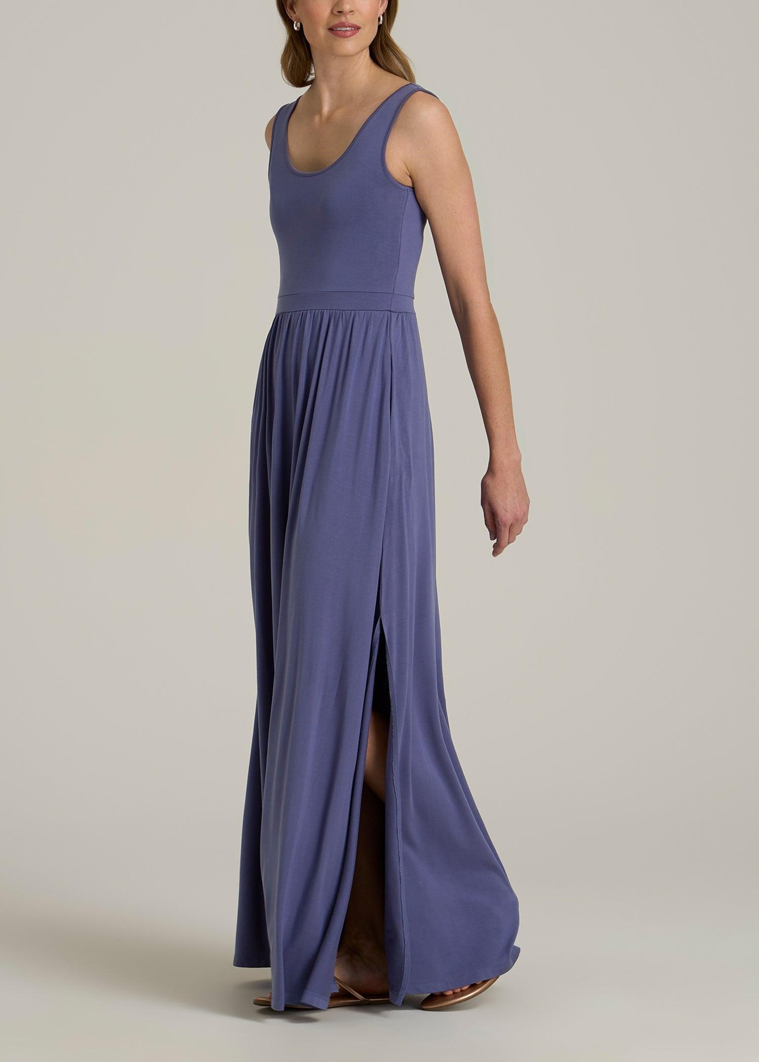 Jersey Tank Maxi Dress with Pockets for Tall Women in Future Dusk Product Image