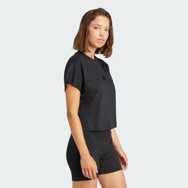 adidas ALL SZN Tee Black S Womens Product Image