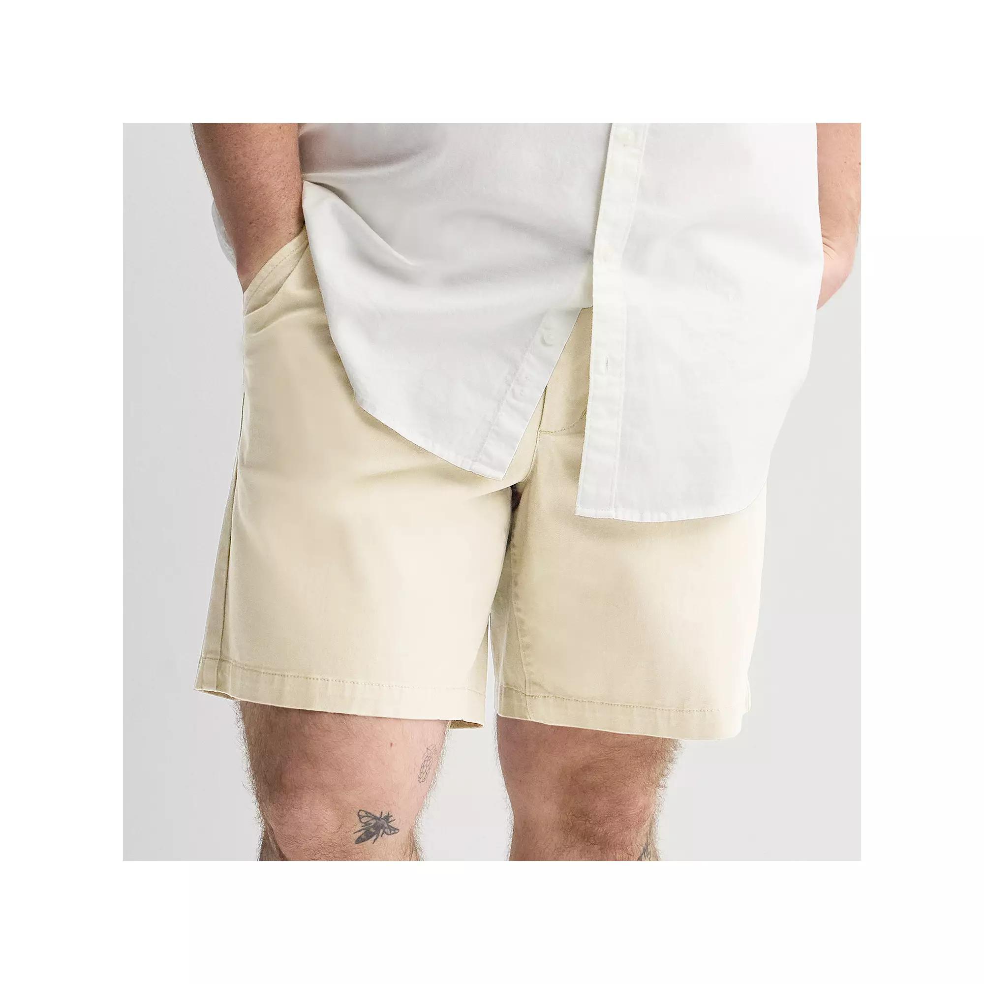 Big & Tall Sonoma Goods For Life® Below-the-Knee Flexwear Flat Front Shorts, Men's, Size: 44, Lanie Beige Product Image