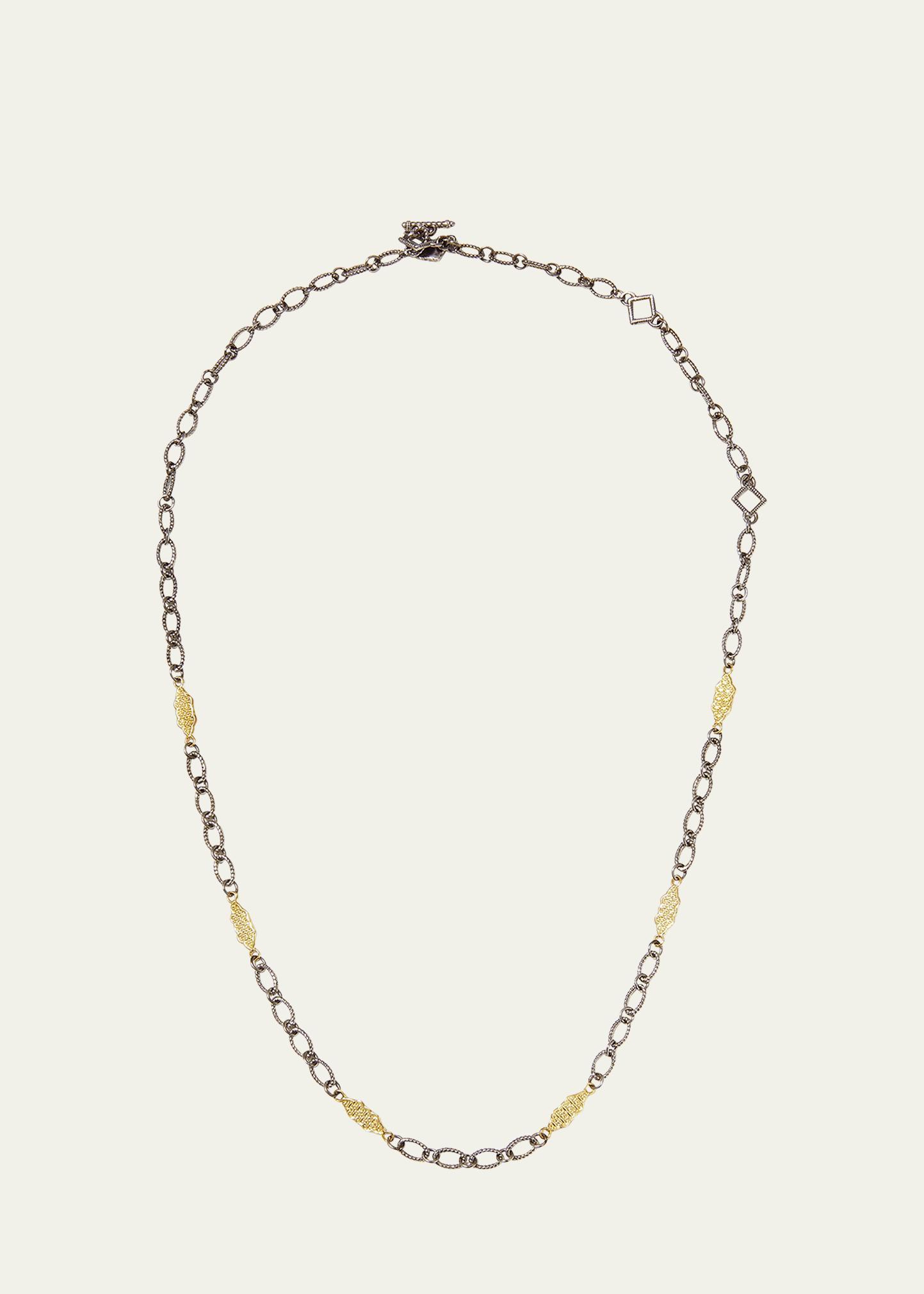 Old World Two-Tone Scroll Necklace Product Image