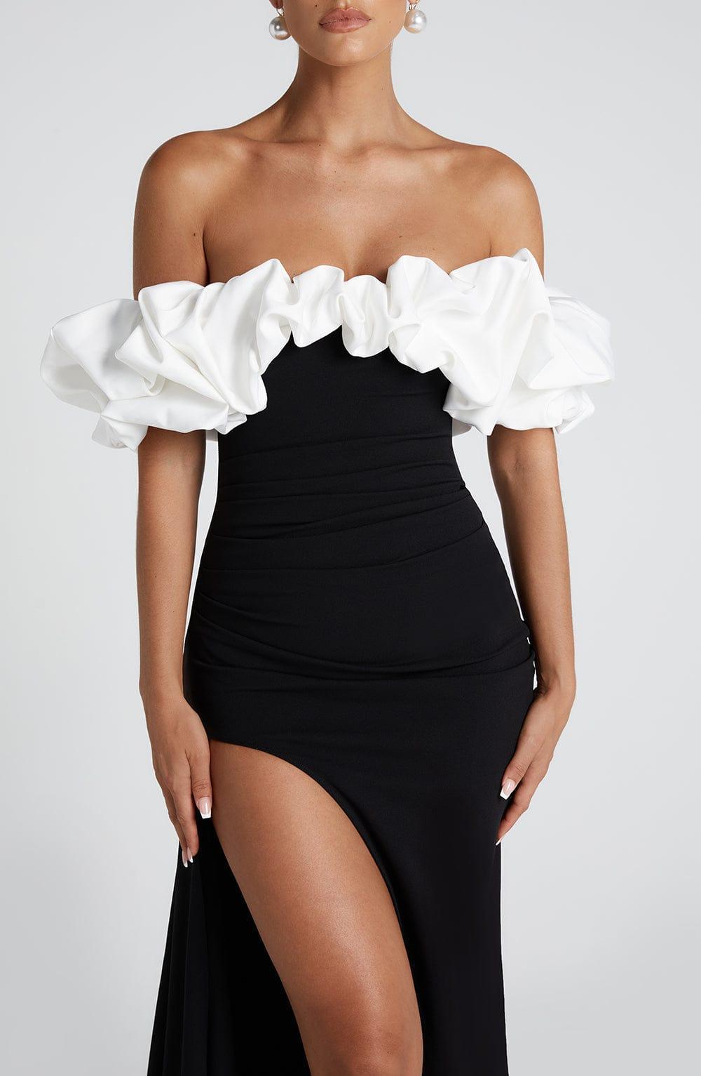Elsie Maxi Dress - Black/White Product Image