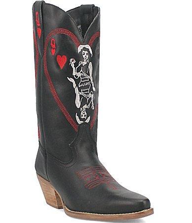 Womens Dingo Queen A Hearts Leather Western Boots Product Image
