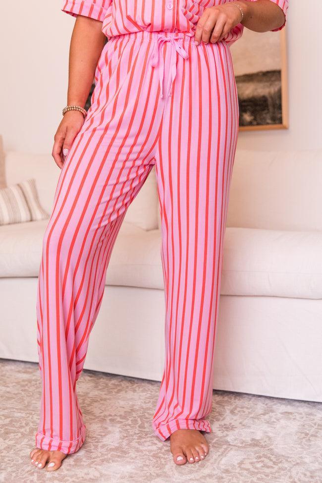 Good To Get Away In Pinstripe Parade Pajama Pants FINAL SALE Product Image