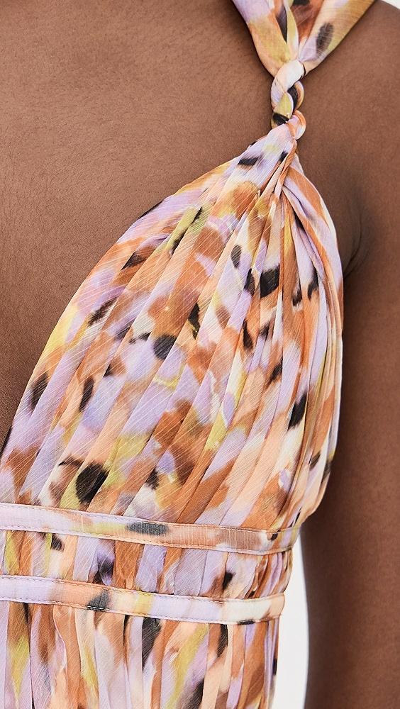 AMUR Neve Pleated Chiffon Dress | Shopbop Product Image
