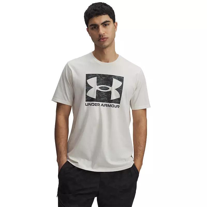 Mens Under Armour Camo Boxed Logo Tee Grey Product Image