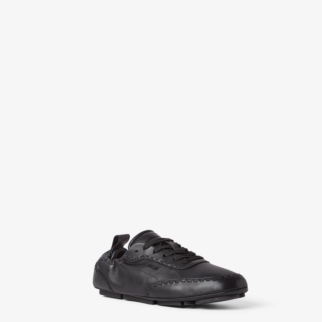 Fendi Fit sneakersBlack leather low-tops Product Image