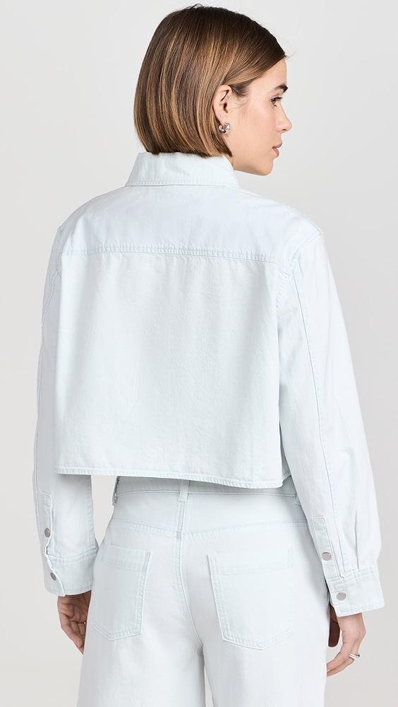 Vince Spring Twill Cropped Shirt | Shopbop Product Image