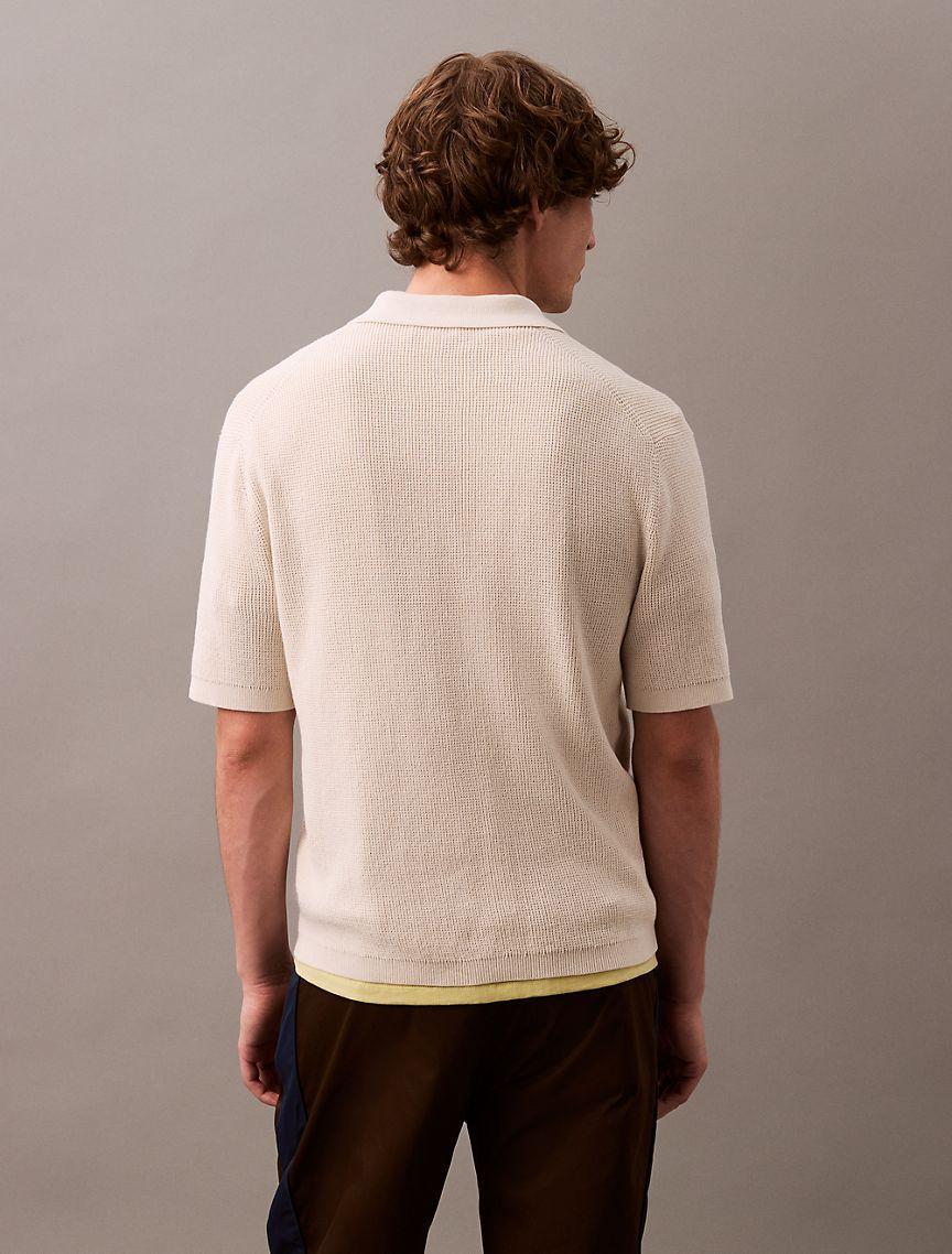 Smooth Cotton Waffle Classic Polo Shirt  Product Image