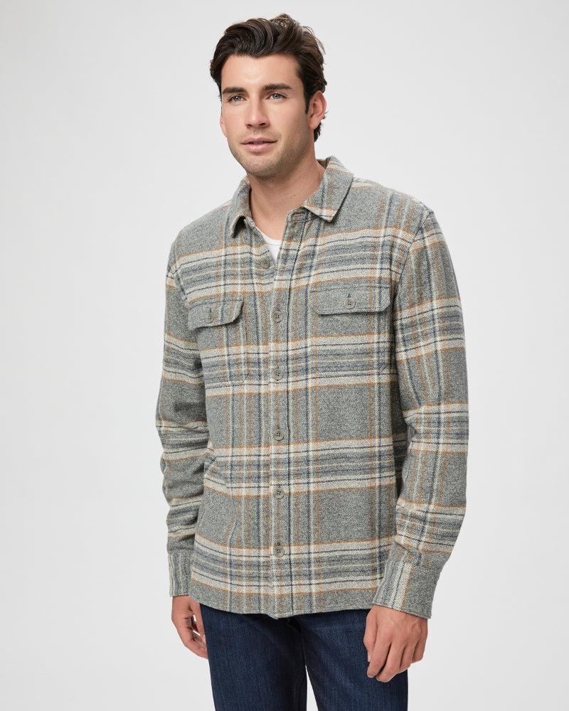 Paige Mens Wilbur Overshirt in Smoked Sage Male Product Image