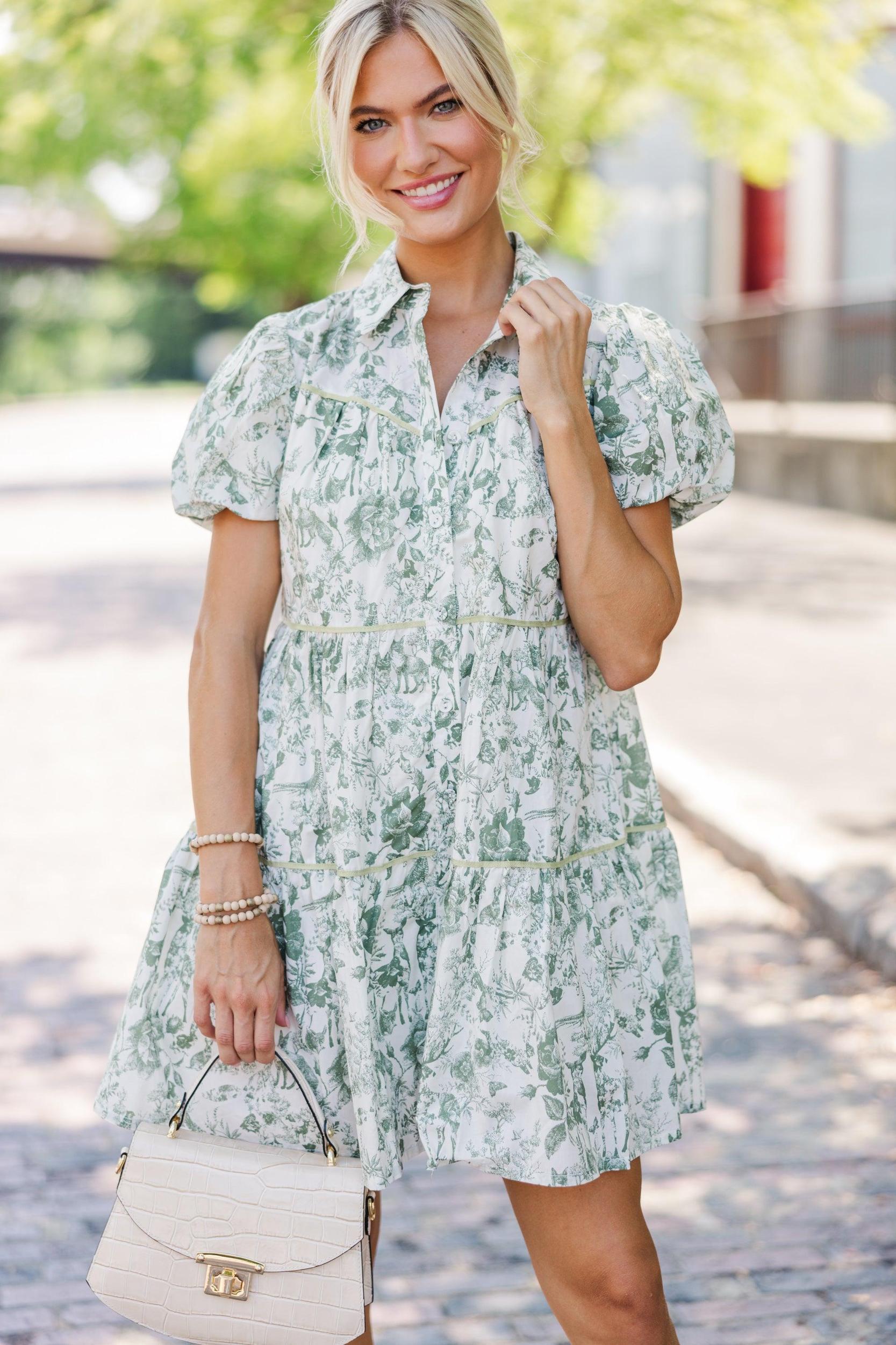 Alive And Well Ivy Green Toile Dress Female Product Image
