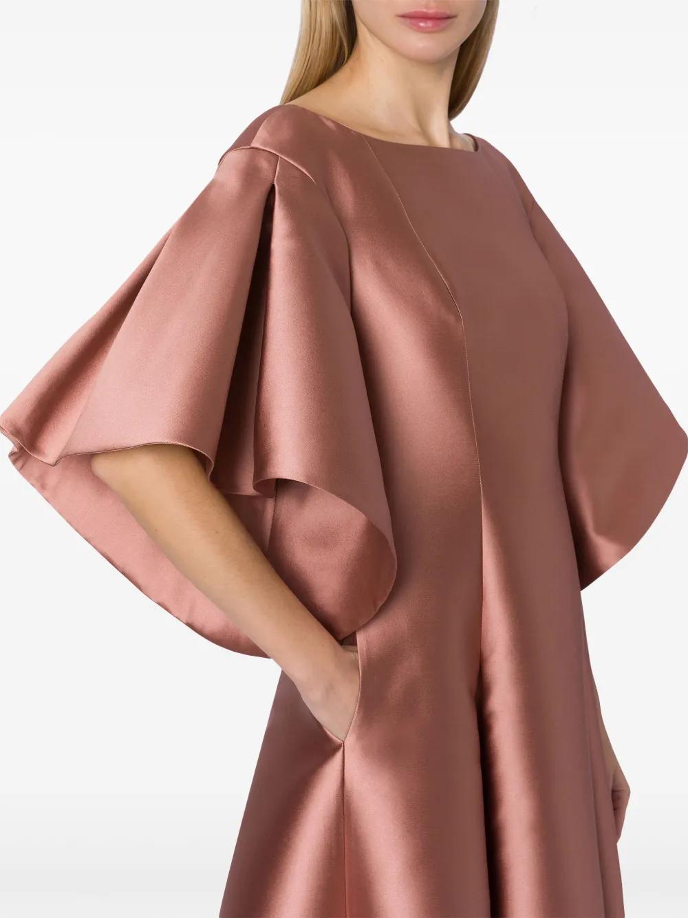 ALBERTA FERRETTI Pleated Full-skirt Gown In Violet Product Image