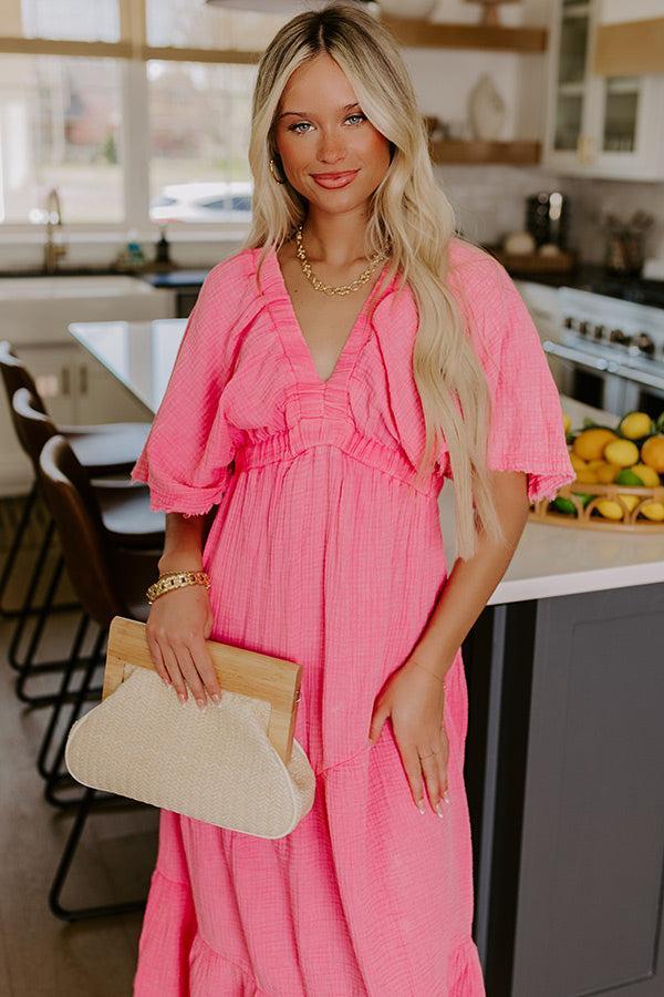 Pursuit Of Happiness Midi Dress in Pink Product Image