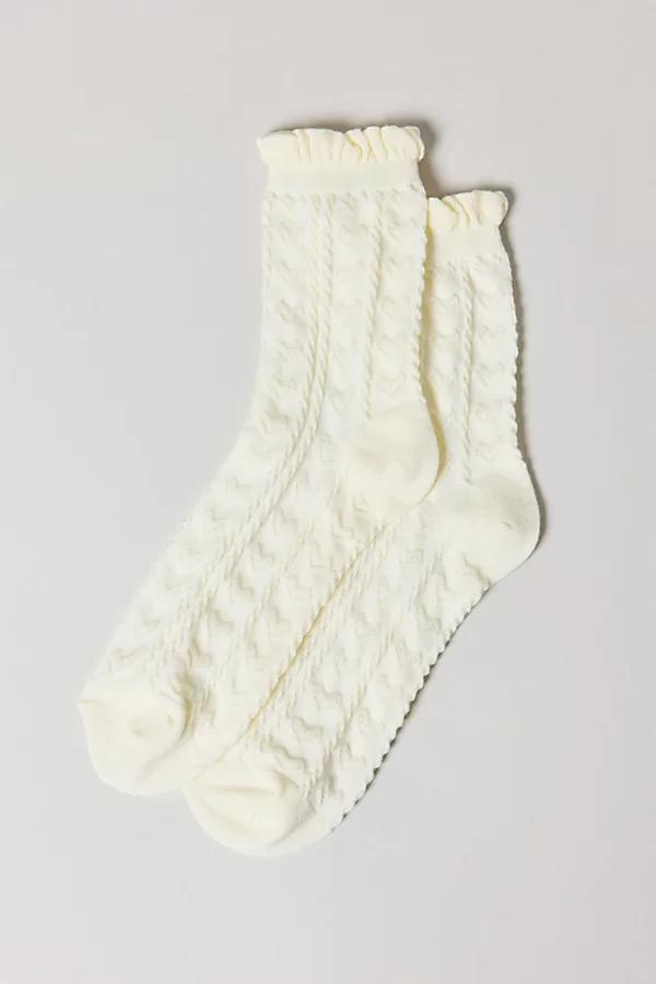Heart Applique Crew Sock Womens at Urban Outfitters Product Image