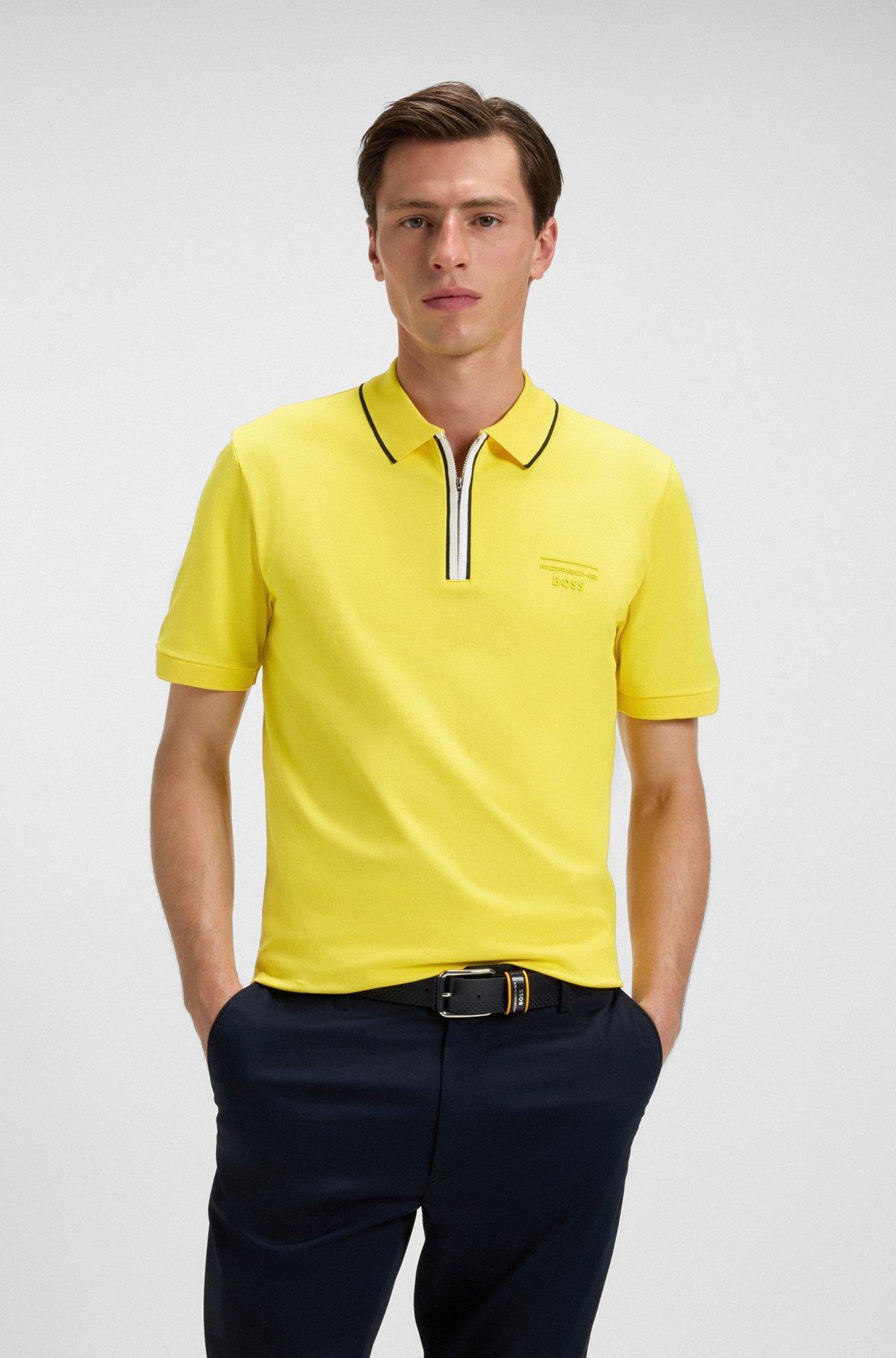 Porsche x BOSS stretch-cotton polo shirt Product Image