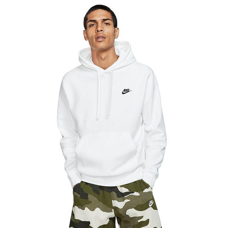 Big & Tall Nike Sportswear Club Fleece Pullover Hoodie, Men's, Size: XXL Tall, White Product Image
