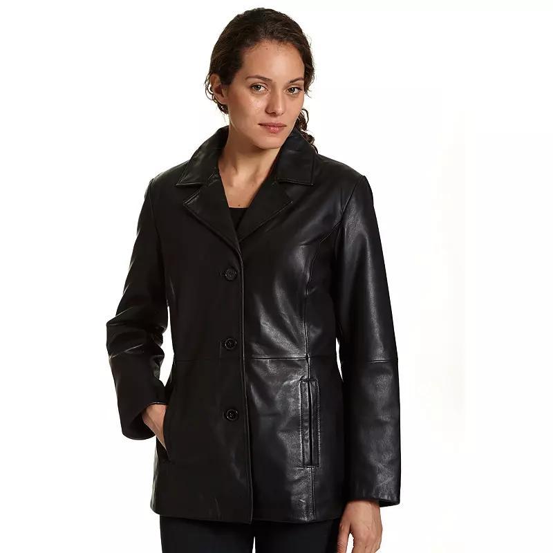 Women's Excelled Leather Jacket, Size: Large, Black Product Image