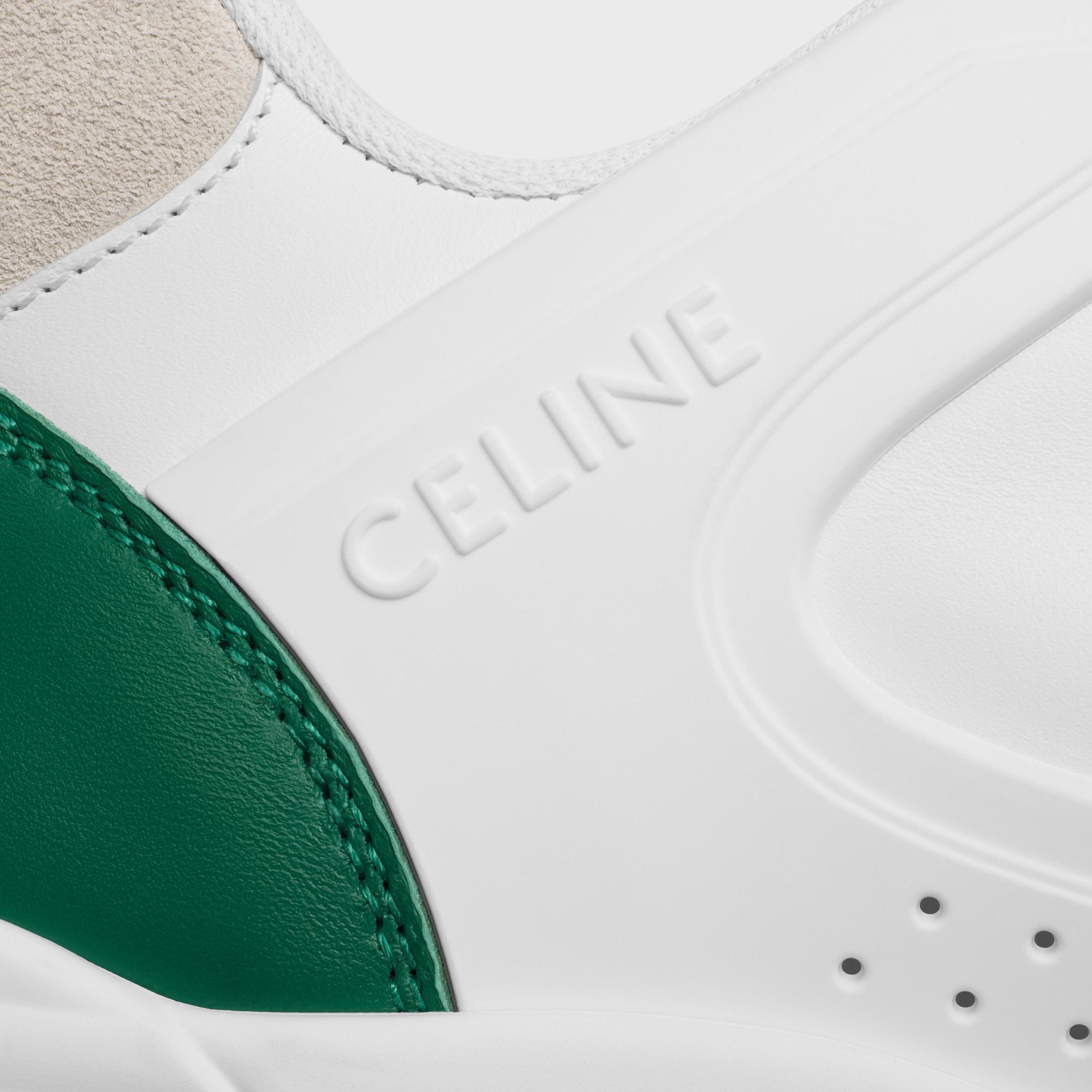 CELINE TRAINER CT-07 LOW LACE-UP SNEAKER in CALFSKIN AND SUEDE CALFSKIN Product Image