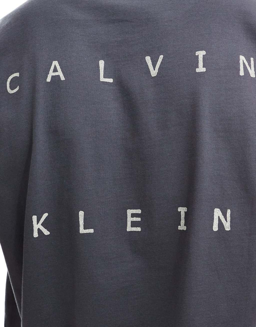 Calvin Klein Jeans relaxed fit back print T-shirt in black Product Image