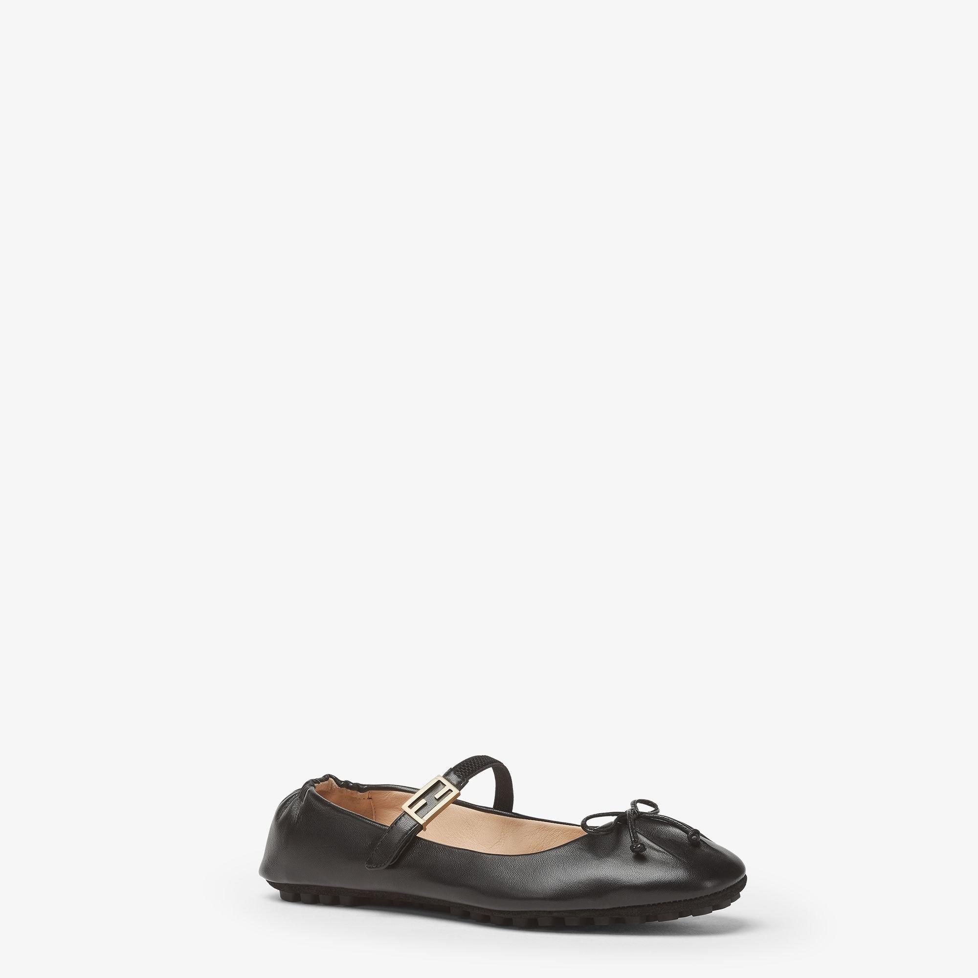 BaguettePink suede and mesh ballet flats Product Image